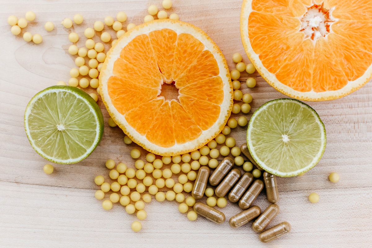 Zdravé potraviny s vitamíny a minerály